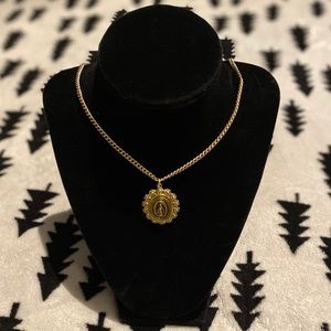 Gold Mother Mary Necklace